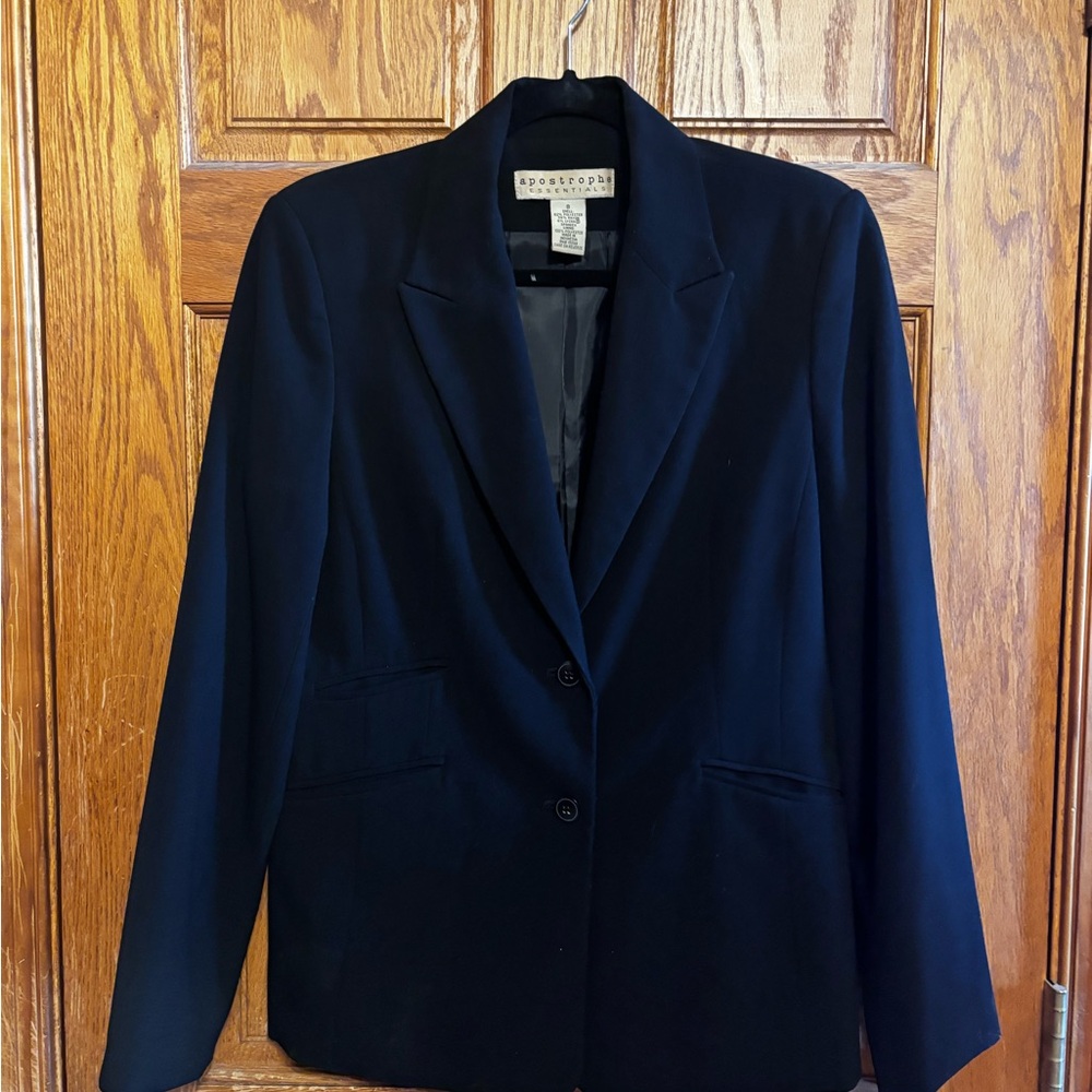 Apostrophe Deep Navy Two-Button Blazer